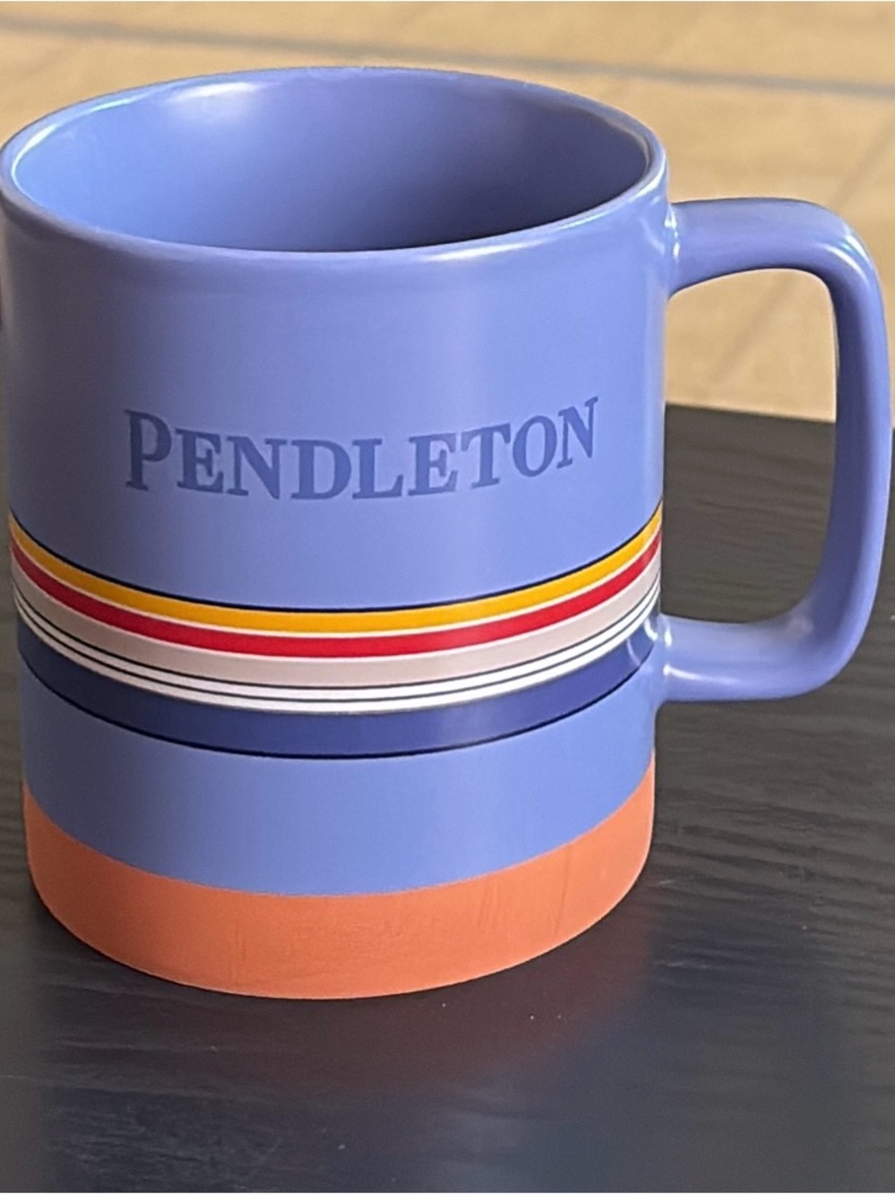 New Pendleton National Parks Blue Striped Stoneware Coffee Tea Mug 18 Oz